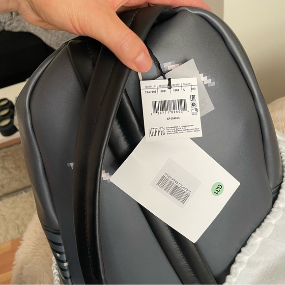 MOSCHINO X SIMS NWT runway leather pixel effect limited edition unisex back pack - Picture 11 of 16